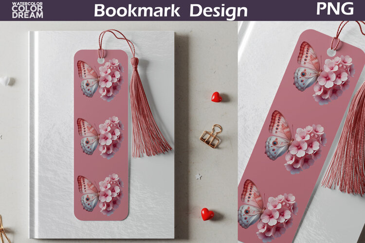 Butterfly Floral Bookmark | Botanical Butterfly Bookmark example image 1
