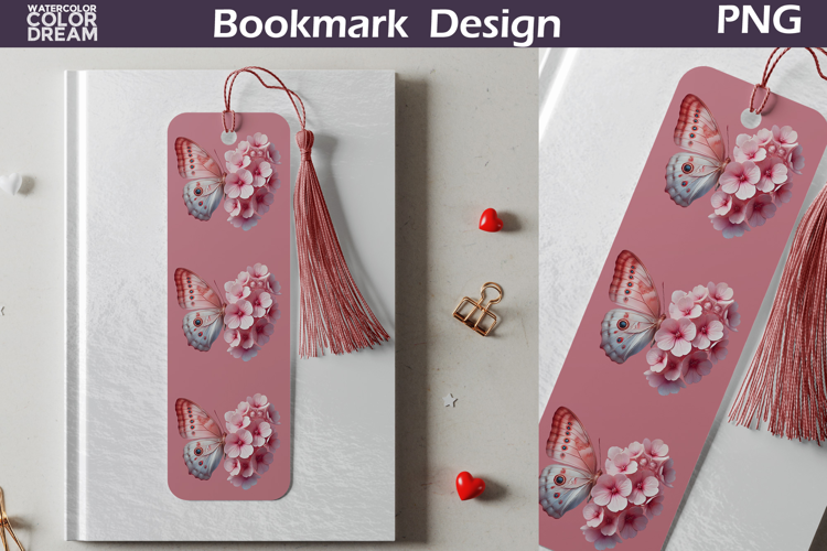Butterfly Floral Bookmark | Botanical Butterfly Bookmark