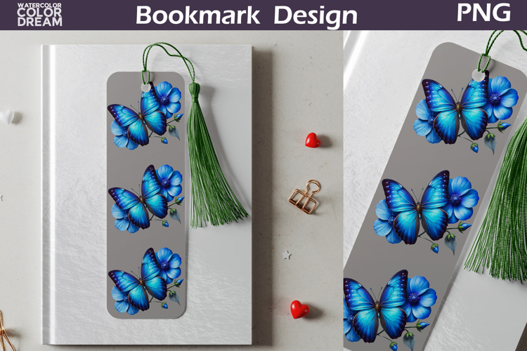 Butterfly Floral Bookmark | Botanical Butterfly Bookmark