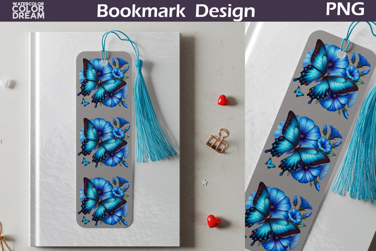 Butterfly Floral Bookmark | Botanical Butterfly Bookmark