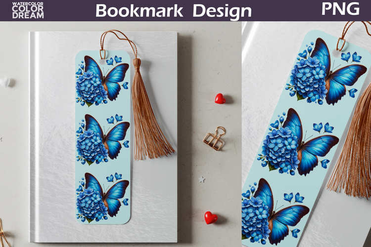 Butterfly Floral Bookmark | Botanical Butterfly Bookmark