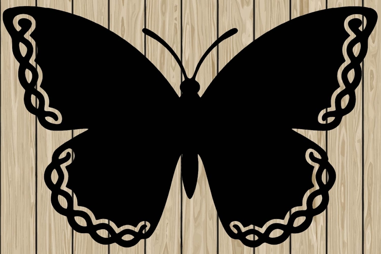 Butterfly celtic stencil silhouette SVG
