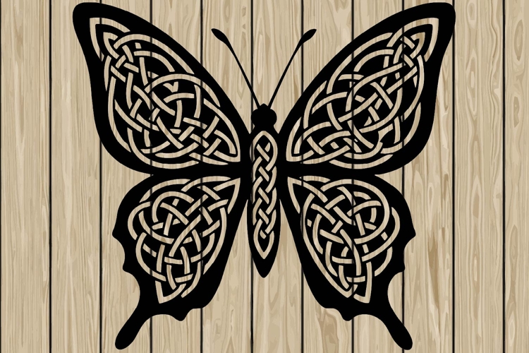 Butterfly celtic stencil silhouette SVG