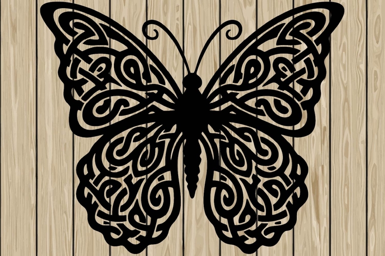Butterfly celtic stencil silhouette SVG