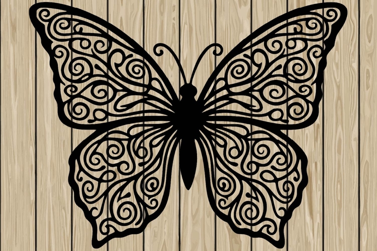 Butterfly celtic stencil silhouette SVG