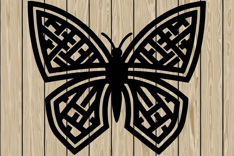 Butterfly celtic stencil silhouette SVG