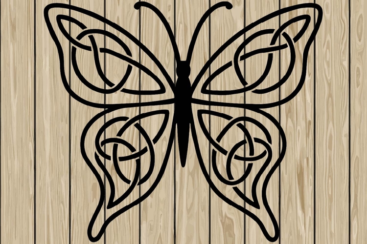 Butterfly celtic stencil silhouette SVG
