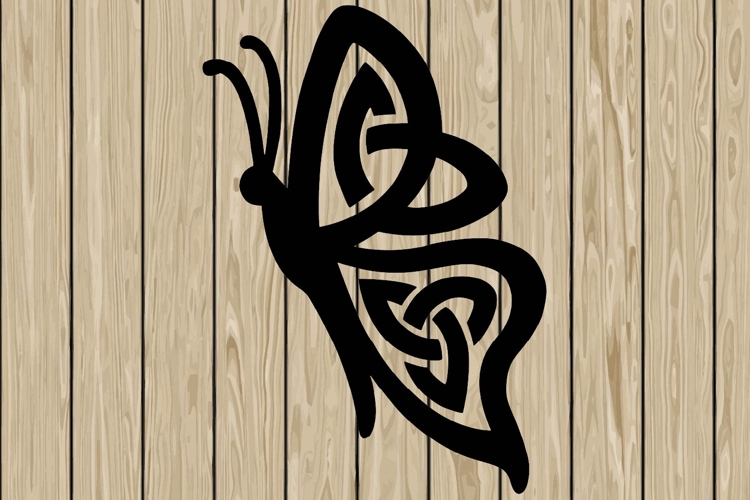 Butterfly celtic stencil silhouette SVG