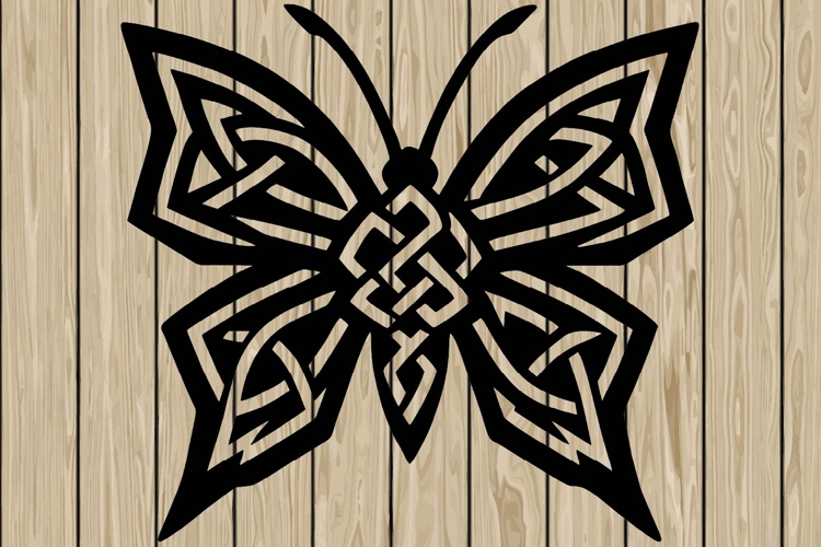 Butterfly celtic stencil silhouette SVG