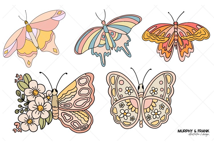 Butterfly Clipart Summer Clipart Butterfly Png Bundle