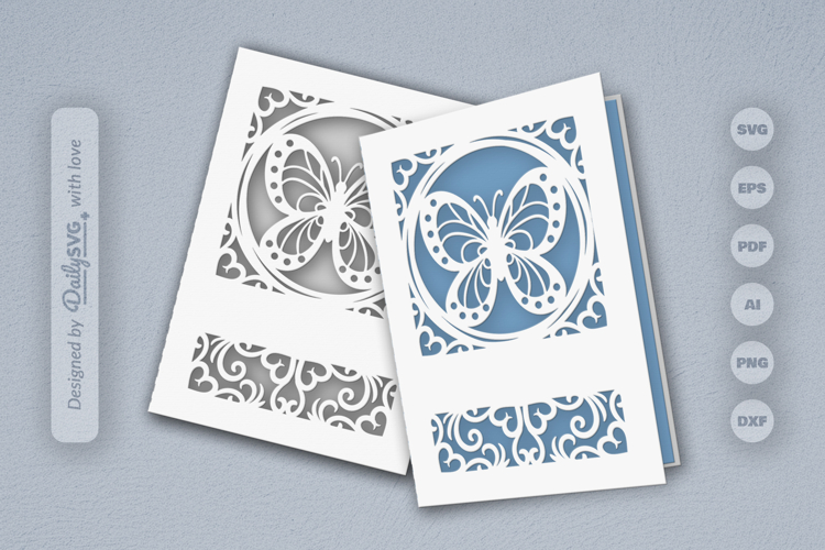 Butterfly Cutway Greeting Card SVG
