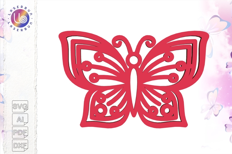 Butterfly Tag SVG for Gift Wrapping, Cricut or Laser Cut