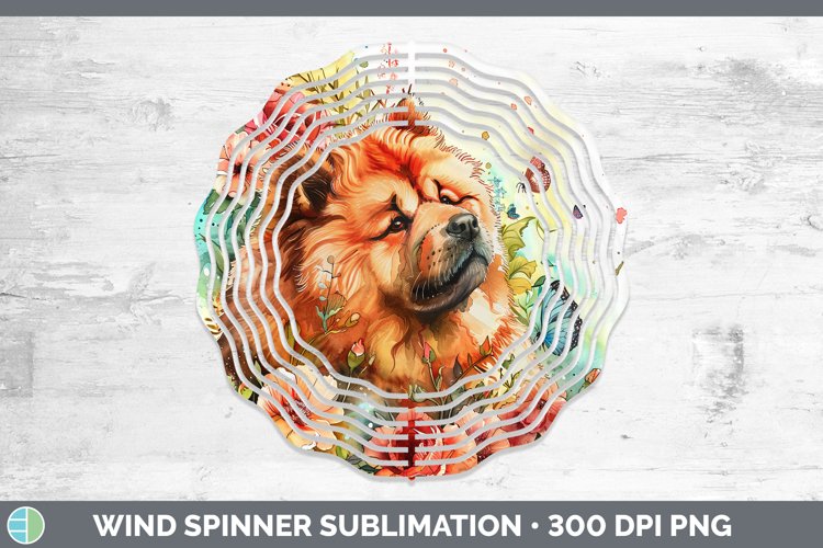 Butterfly Dog Chow Chow Wind Spinner Sublimation Spinner Des