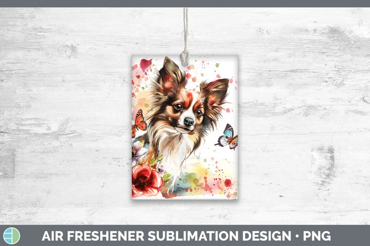 Butterfly Dog Papillon Dog Air Freshener Sublimation Car Fre