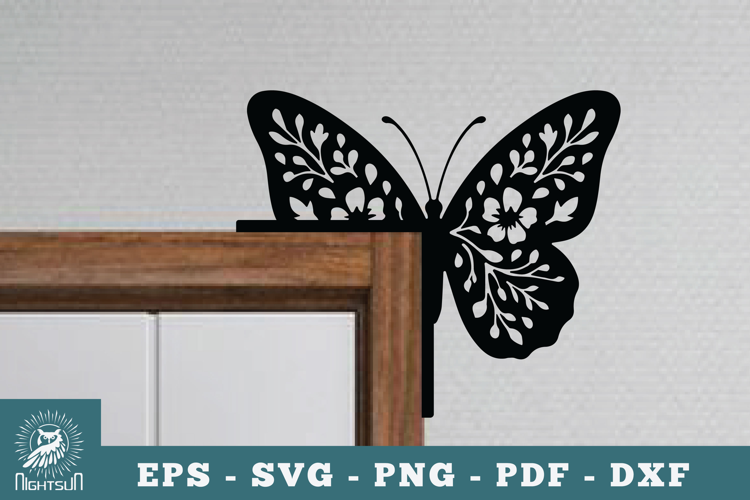 Butterfly Door Corner Lasercut SVG