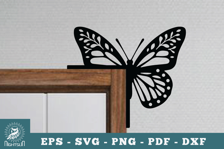 Butterfly Door Corner Lasercut SVG