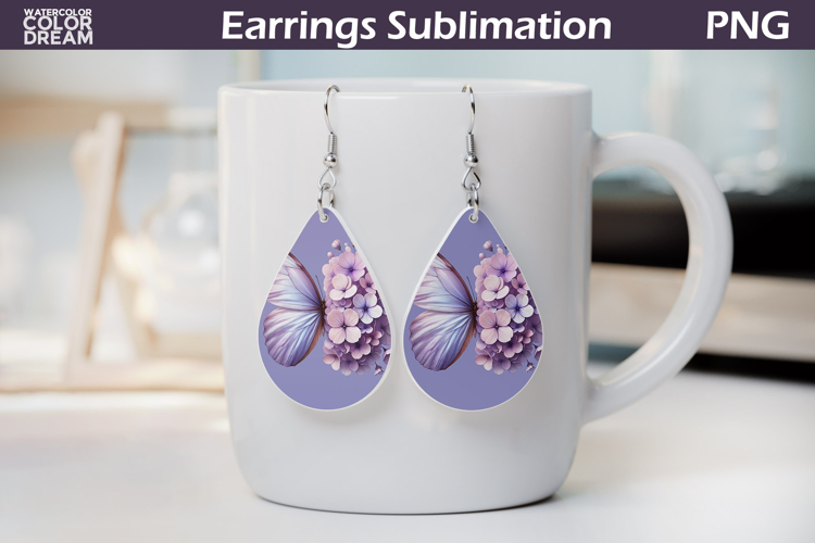 Butterfly Floral Teardrop Earrings | Butterfly Flowers