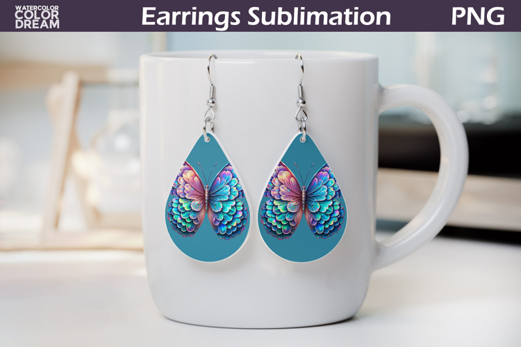 Butterfly Floral Teardrop Earrings | Butterfly Flowers