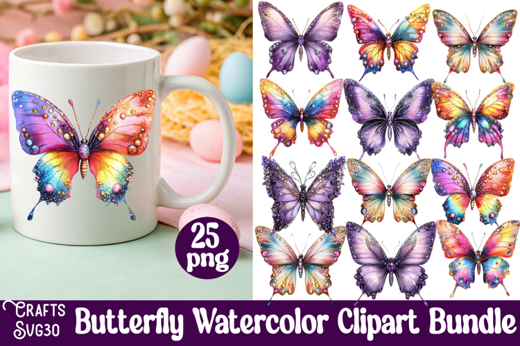 Watercolor Butterfly Clipart Image 18