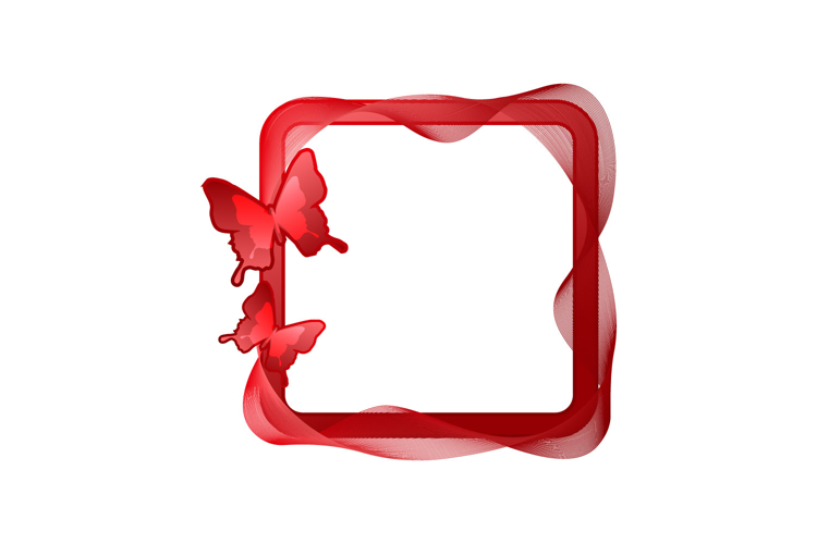 Butterfly frame art decoration picture and ui element graphi example image 1