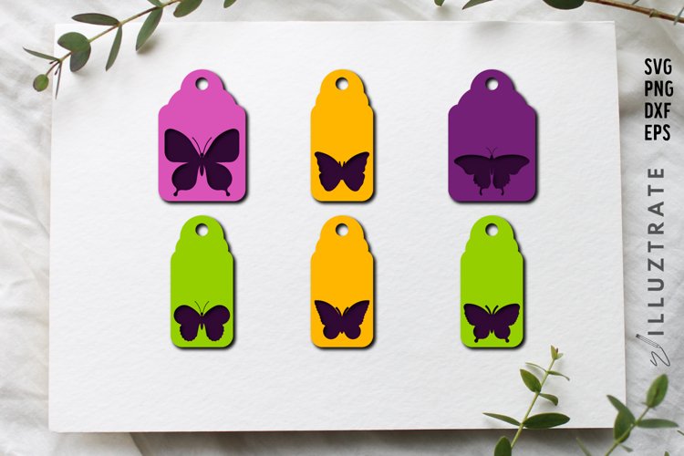 Butterfly Gift Tags SVG Cut Files Cute Gift Tags (2651825)