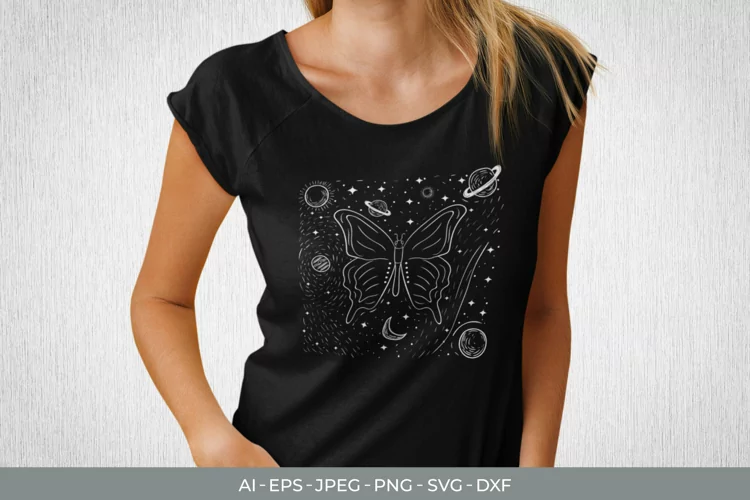 Butterfly in The Universe SVG