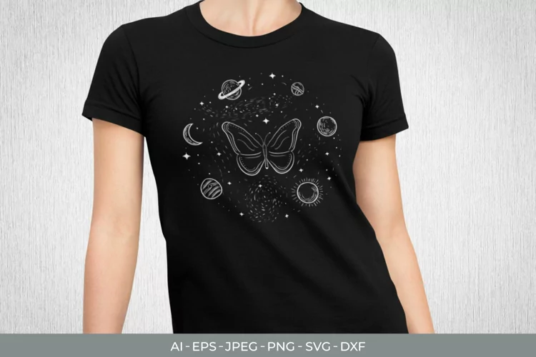 Butterfly in The Universe SVG
