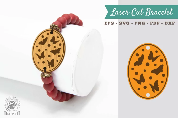 Butterfly Laser Cut Bracelet SVG