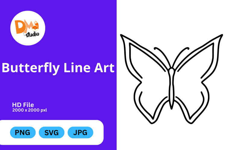 Butterfly Outline Image 8