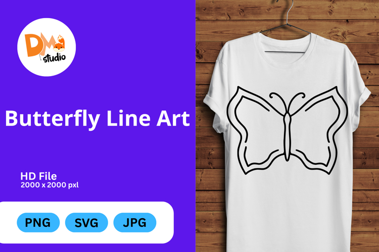 Butterfly Line Art