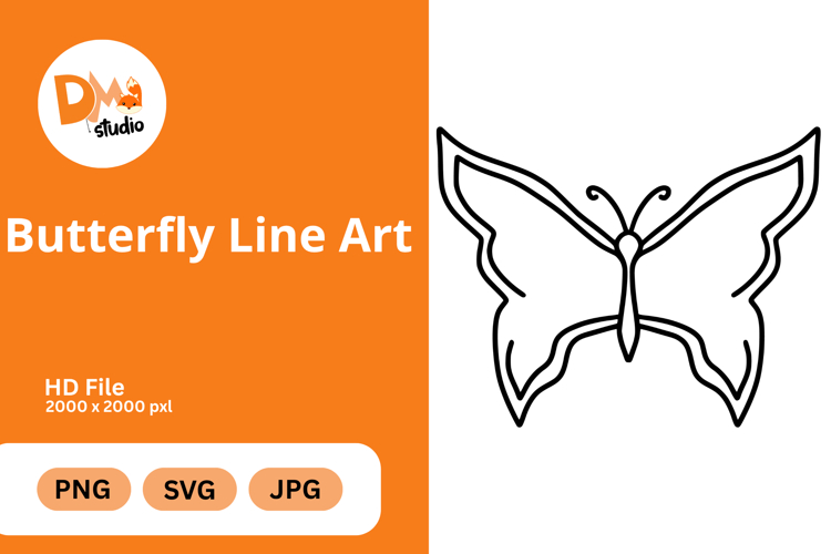 Butterfly Outline Image 7