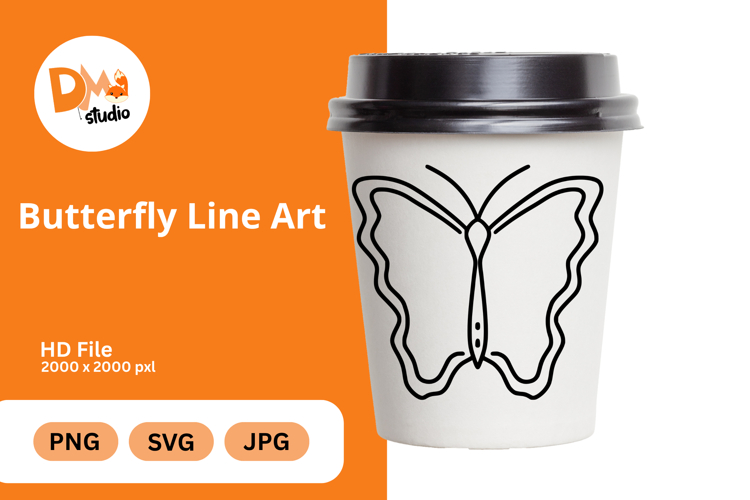 Butterfly Outline Image 6