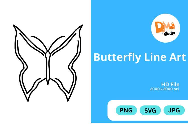 Butterfly Outline Image 3
