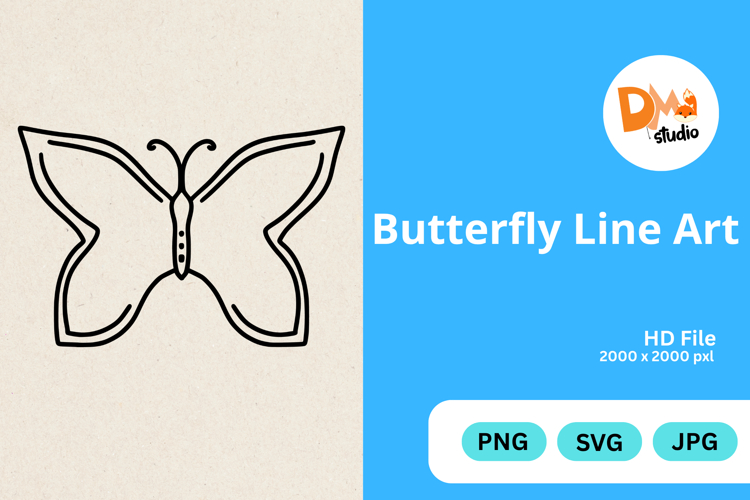 Butterfly Outline Image 4
