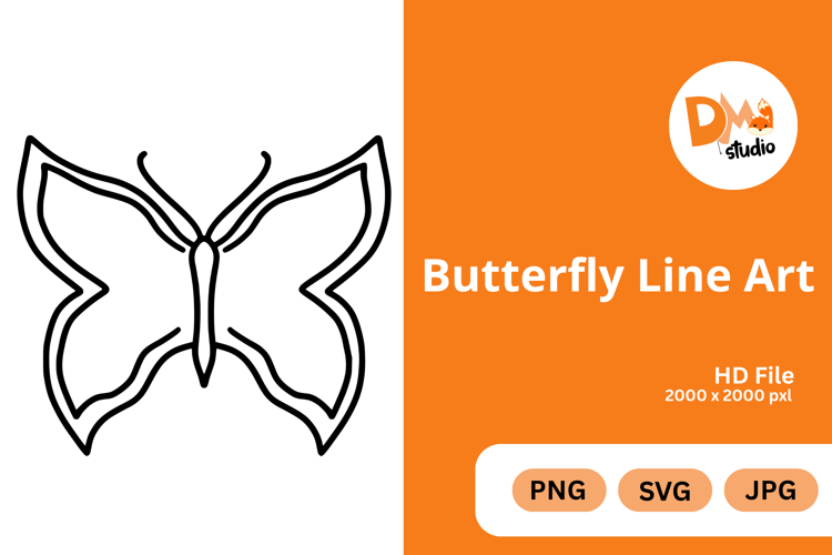 Butterfly Outline Image 2
