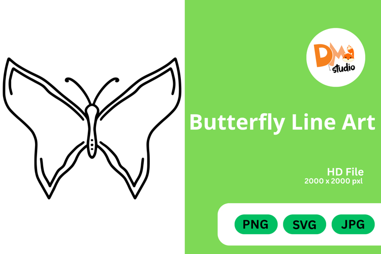 Butterfly Outline Image 24