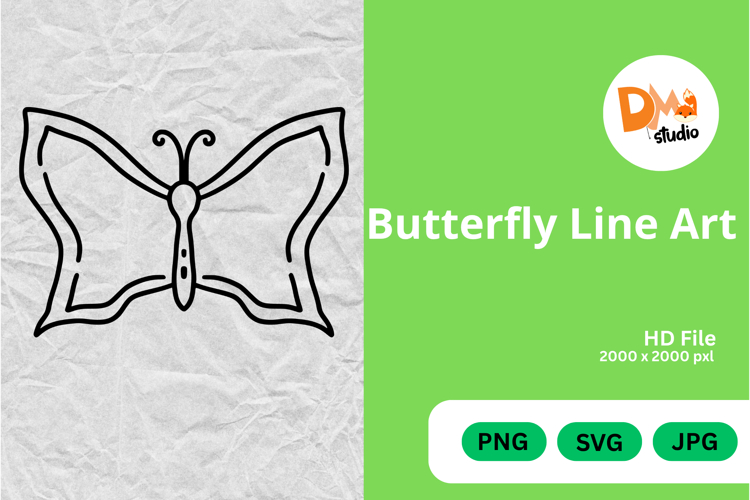 Butterfly Outline Image 23