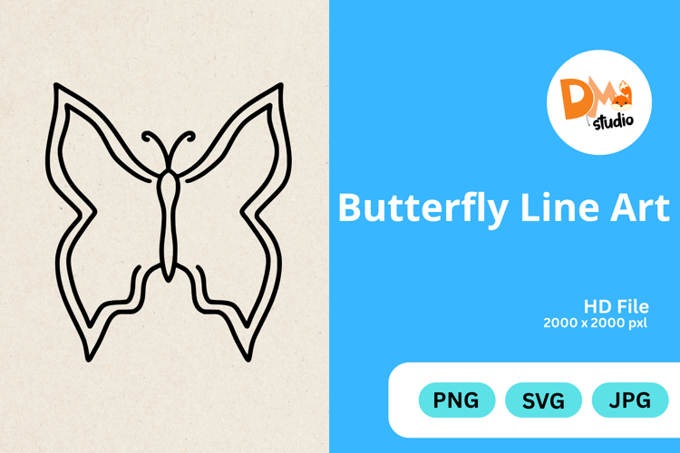 Butterfly Outline Image 13