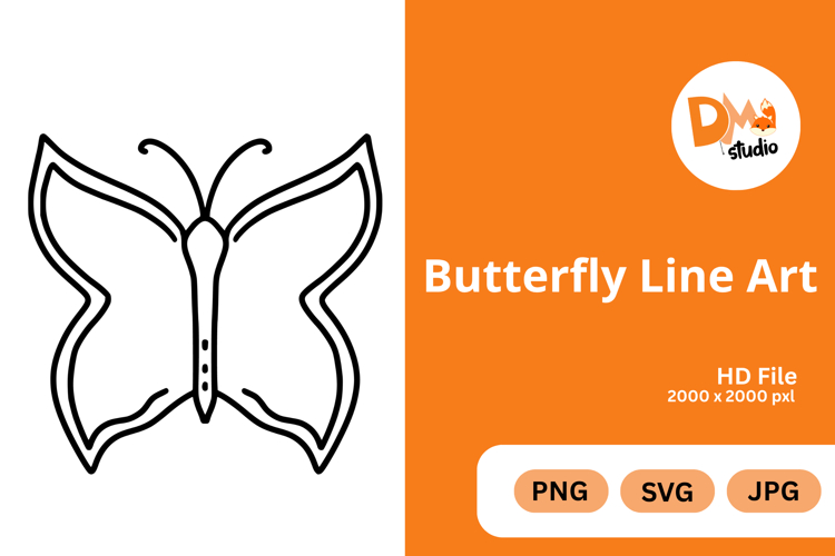 Butterfly Outline Image 12