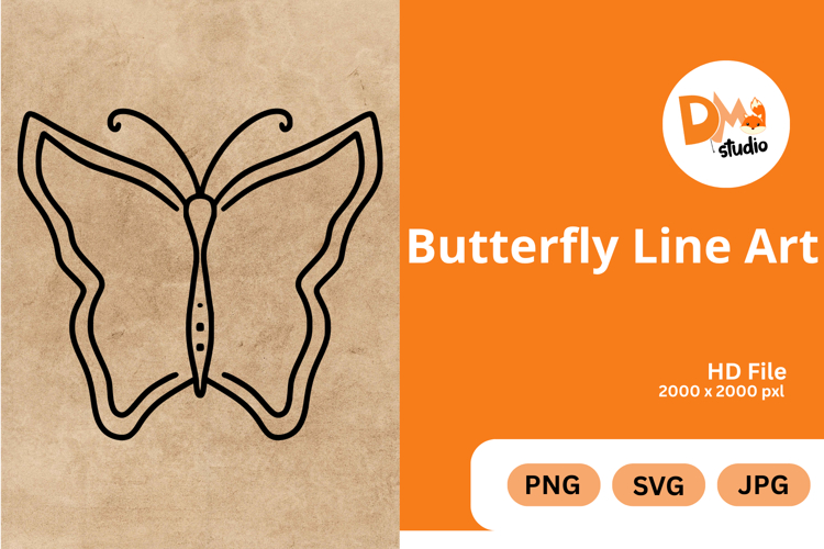 Butterfly Outline Image 11