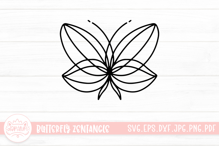 Butterfly Zentangle SVG Cut File | Butterfly Lineart