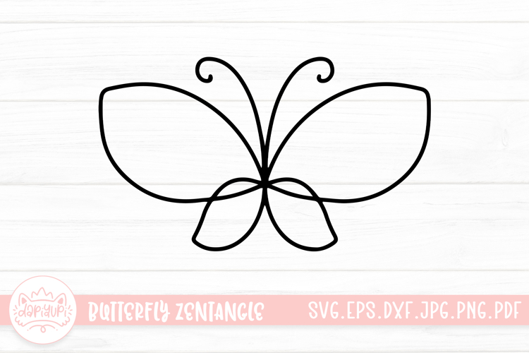 Butterfly Zentangle SVG Cut File | Butterfly Lineart