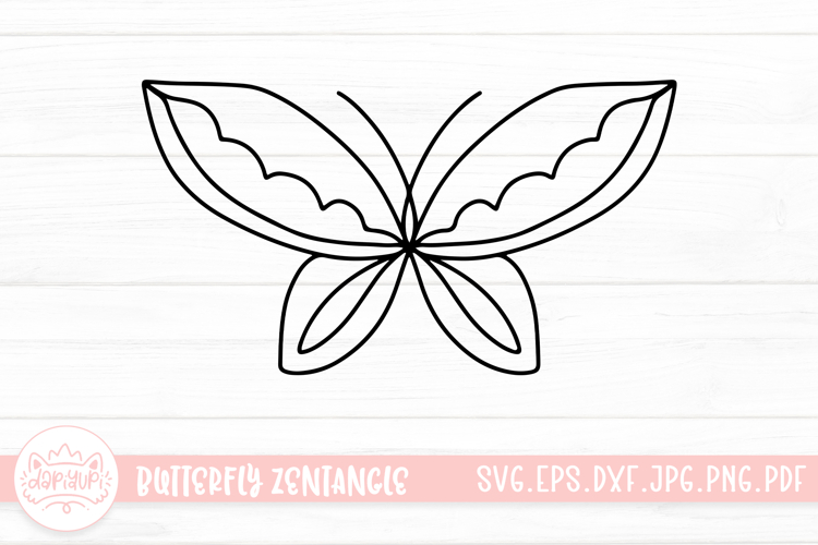 Butterfly Zentangle SVG Cut File | Butterfly Lineart