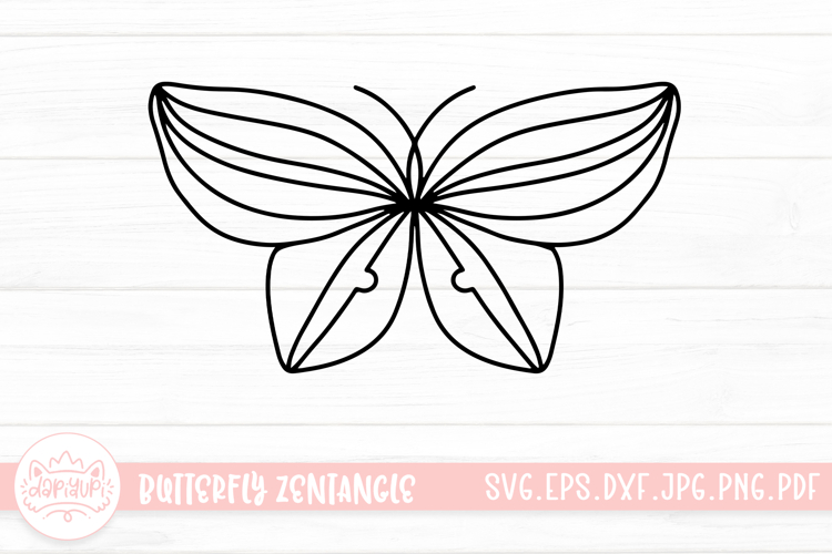Butterfly Zentangle SVG Cut File | Butterfly Lineart