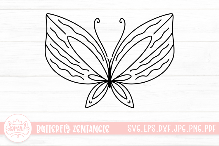Butterfly Zentangle SVG Cut File | Butterfly Lineart
