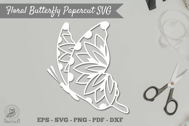 Butterfly Mandala Papercut SVG