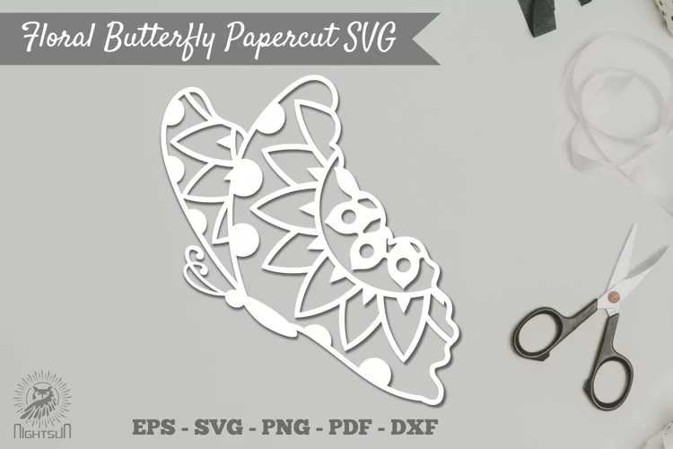 Butterfly Mandala Papercut SVG