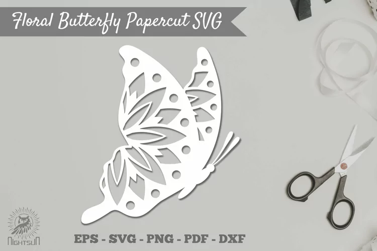 Butterfly Mandala Papercut SVG