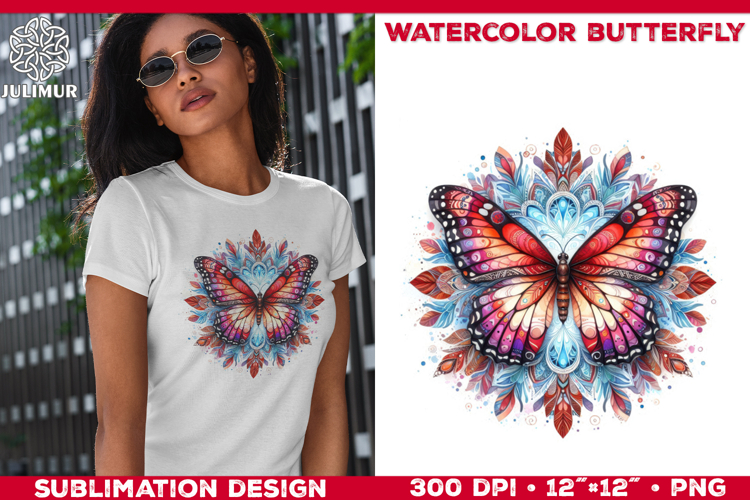 Watercolor Butterfly Clipart Image 7