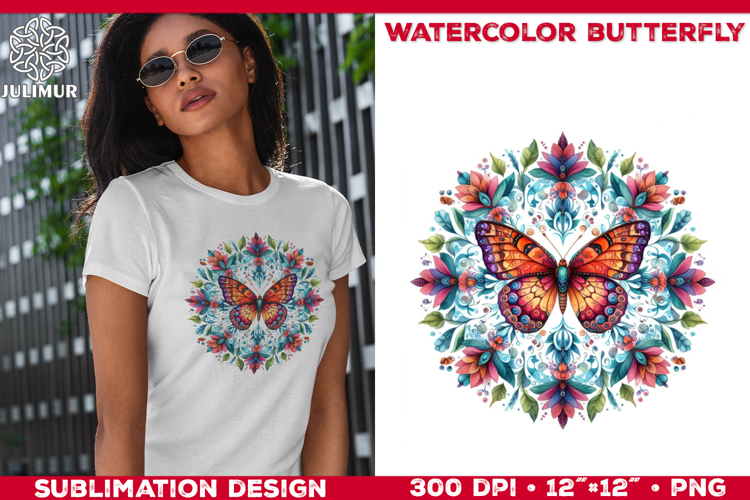 Watercolor Butterfly Clipart Image 6